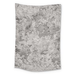 Silver Abstract Grunge Texture Print Large Tapestry