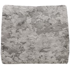 Silver Abstract Grunge Texture Print Seat Cushion