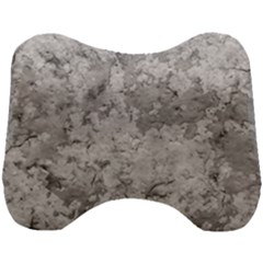 Silver Abstract Grunge Texture Print Head Support Cushion