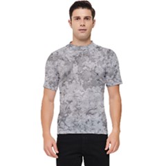 Silver Abstract Grunge Texture Print Men s Short Sleeve Rash Guard by dflcprintsclothing