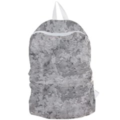 Silver Abstract Grunge Texture Print Foldable Lightweight Backpack