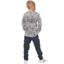 Silver Abstract Grunge Texture Print Kids  Overhead Hoodie View2