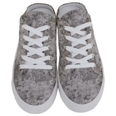 Silver Abstract Grunge Texture Print Half Slippers