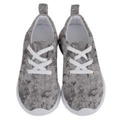 Silver Abstract Grunge Texture Print Running Shoes