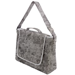 Silver Abstract Grunge Texture Print Box Up Messenger Bag