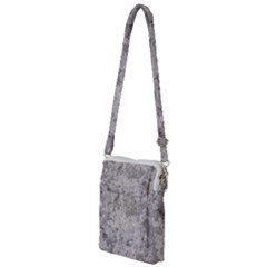 Silver Abstract Grunge Texture Print Multi Function Travel Bag