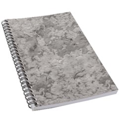 Silver Abstract Grunge Texture Print 5.5  x 8.5  Notebook