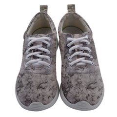 Silver Abstract Grunge Texture Print Athletic Shoes