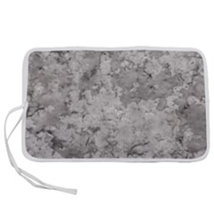 Silver Abstract Grunge Texture Print Pen Storage Case (L)