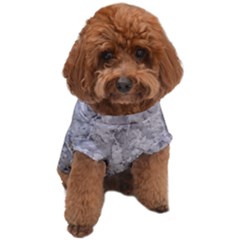 Silver Abstract Grunge Texture Print Dog T-Shirt