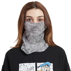 Silver Abstract Grunge Texture Print Face Covering Bandana (Two Sides)