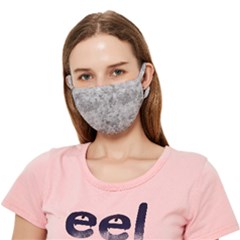 Silver Abstract Grunge Texture Print Crease Cloth Face Mask (Adult)