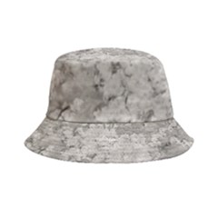 Silver Abstract Grunge Texture Print Inside Out Bucket Hat