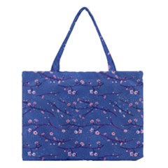 Branches With Peach Flowers Medium Tote Bag by SychEva