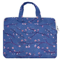 Branches With Peach Flowers Macbook Pro Double Pocket Laptop Bag