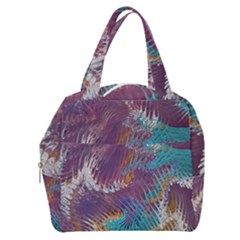 Painted Feathers Boxy Hand Bag by kaleidomarblingart