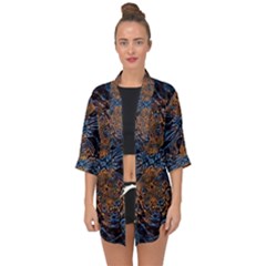 Fractal Galaxy Open Front Chiffon Kimono by MRNStudios