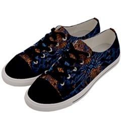 Fractal Galaxy Men s Low Top Canvas Sneakers by MRNStudios