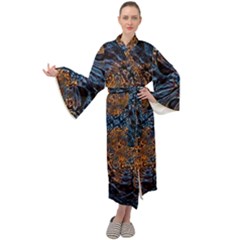 Fractal Galaxy Maxi Velour Kimono by MRNStudios