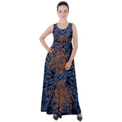 Fractal Galaxy Empire Waist Velour Maxi Dress by MRNStudios