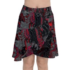 Gates Of Hell Chiffon Wrap Front Skirt by MRNStudios