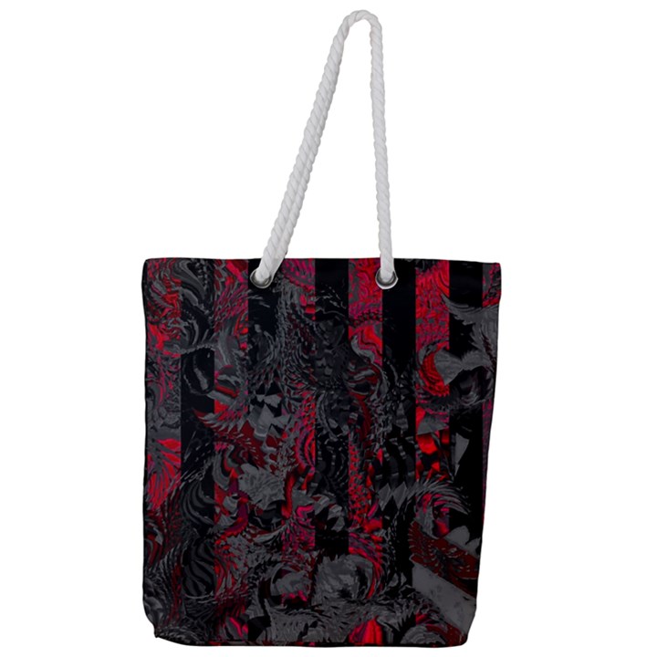 Gates Of Hell Full Print Rope Handle Tote (Large)