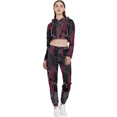 Gates Of Hell Cropped Zip Up Lounge Set by MRNStudios