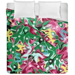 Floral-diamonte Duvet Cover Double Side (california King Size) by PollyParadise