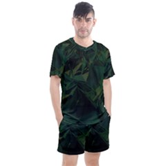 Sea Green Men s Mesh Tee And Shorts Set