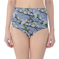 Pear Branch With Flowers Classic High-waist Bikini Bottoms by SychEva