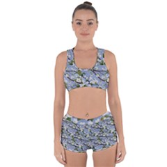 Pear Branch With Flowers Racerback Boyleg Bikini Set by SychEva