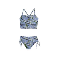 Pear Branch With Flowers Girls  Tankini Swimsuit by SychEva