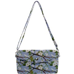 Pear Branch With Flowers Removable Strap Clutch Bag by SychEva