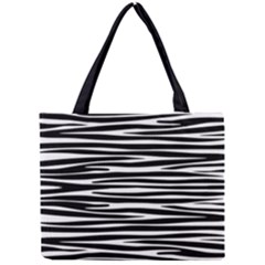 Zebra Stripes, Black And White Asymmetric Lines, Wildlife Pattern Mini Tote Bag by Casemiro