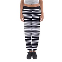 Zebra Stripes, Black And White Asymmetric Lines, Wildlife Pattern Women s Jogger Sweatpants