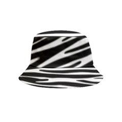 Zebra Stripes, Black And White Asymmetric Lines, Wildlife Pattern Bucket Hat (kids) by Casemiro