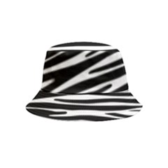 Zebra Stripes, Black And White Asymmetric Lines, Wildlife Pattern Inside Out Bucket Hat (kids) by Casemiro