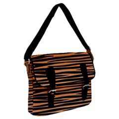 Tiger Stripes, Black And Orange, Asymmetric Lines, Wildlife Pattern Buckle Messenger Bag by Casemiro