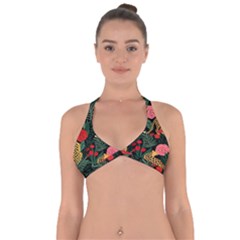 Leopardrose Halter Neck Bikini Top by PollyParadise