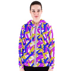 Colored Stripes Women s Zipper Hoodie by UniqueThings