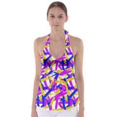 Colored Stripes Babydoll Tankini Top by UniqueThings