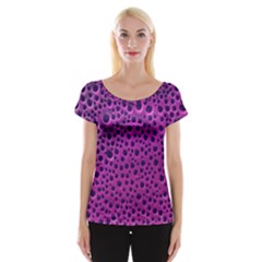 Purple Abstract Print Design Cap Sleeve Top by dflcprintsclothing