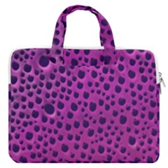 Purple Abstract Print Design Macbook Pro Double Pocket Laptop Bag