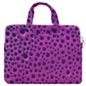 Purple Abstract Print Design MacBook Pro Double Pocket Laptop Bag View1