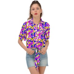 Brushm Tie Front Shirt  by UniqueThings