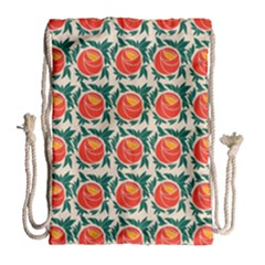 Rose Ornament Drawstring Bag (large) by SychEva