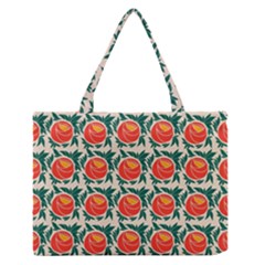 Rose Ornament Zipper Medium Tote Bag by SychEva