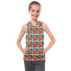 Rose Ornament Kids  Sleeveless Hoodie by SychEva