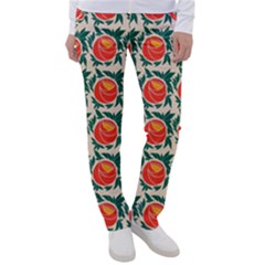 Rose Ornament Women s Casual Pants