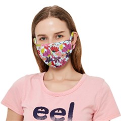 Flower Pattern Crease Cloth Face Mask (adult)